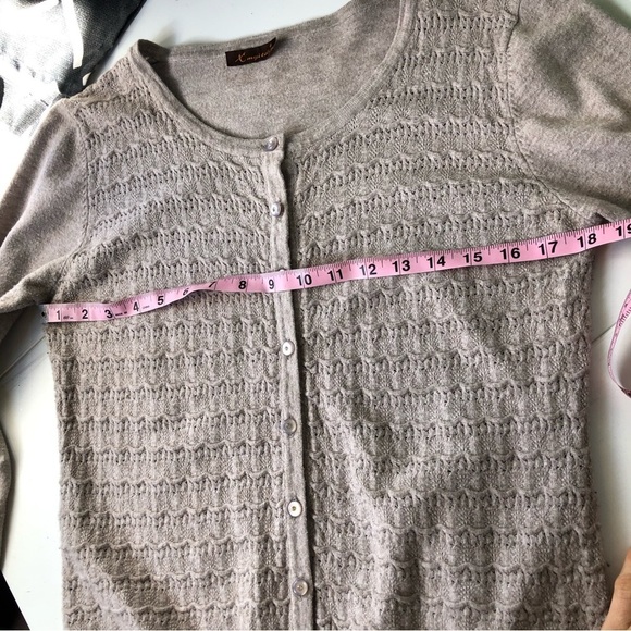 Xmyiteli Women's Cream Knit  Cardigan Cashmere Blend Button Down Casual Size S/M - Picture 8 of 12